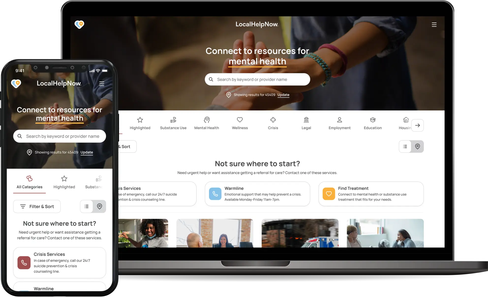 localhelpnow homepage example